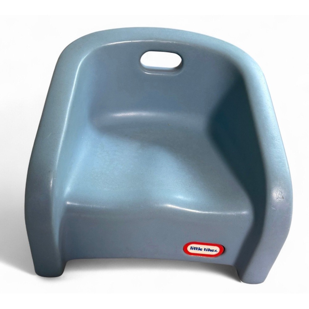 Vintage Little Tikes Blue Toddler Booster Kids Plastic Indoor Outdoor Seat USA